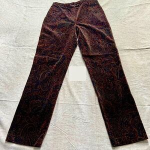 Lauren Ralph Lauren Vintage Velvet Paisley Women’s Pants